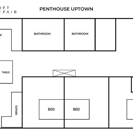 公寓 Penthouse Uptown - Loftaffair